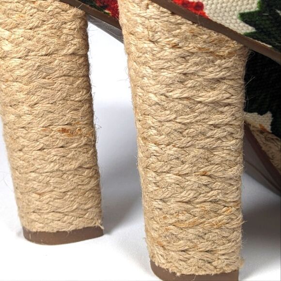 Milly for Sperry A/O Platform Heels in Roses Print Canvas/Cognac Size 7.5 - Picture 10 of 12